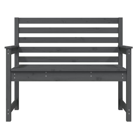 Tuinbank 109x48x91,5 cm massief grenenhout grijs