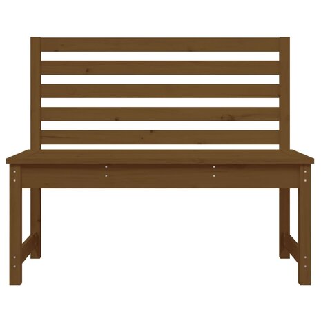 Tuinbank 109 cm massief grenenhout honingbruin