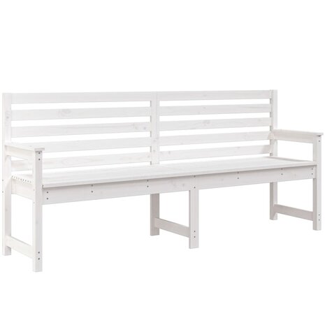 Tuinbank 203,5x48x91,5 cm massief grenenhout wit