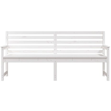 Tuinbank 203,5x48x91,5 cm massief grenenhout wit