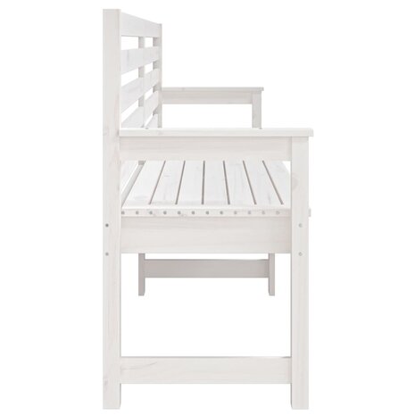Tuinbank 203,5x48x91,5 cm massief grenenhout wit