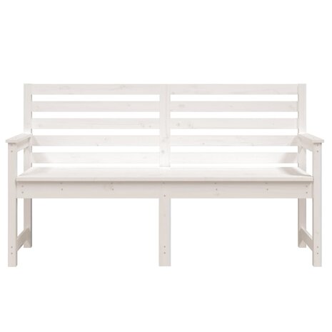 Tuinbank 159,5x48x91,5 cm massief grenenhout wit
