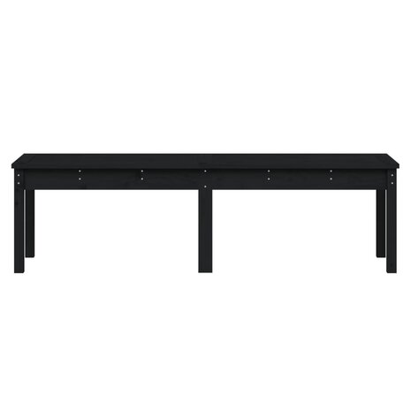 Tuinbank 2-zits 159,5x44x45 cm massief grenenhout zwart