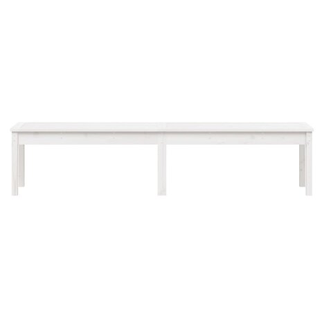 Tuinbank 2-zits 203,5x44x45 cm massief grenenhout wit