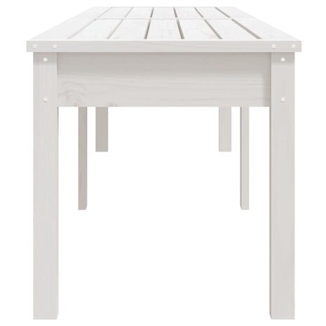 Tuinbank 2-zits 203,5x44x45 cm massief grenenhout wit