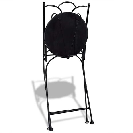 Bistrostoelen inklapbaar 2 st keramiek blauw en wit