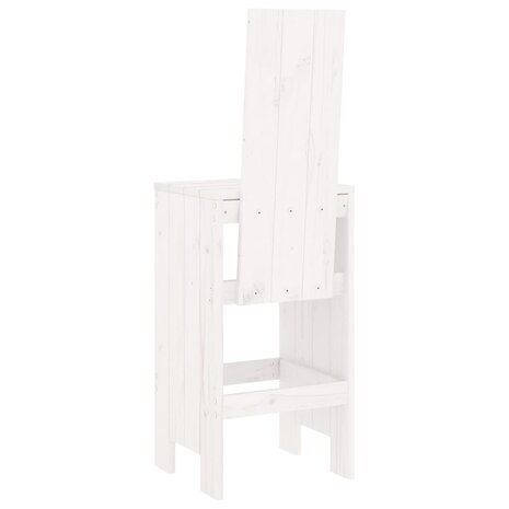 Barkrukken 2 st 40x42x120 cm massief grenenhout wit