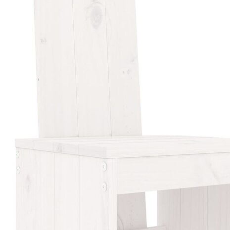 Barkrukken 2 st 40x42x120 cm massief grenenhout wit