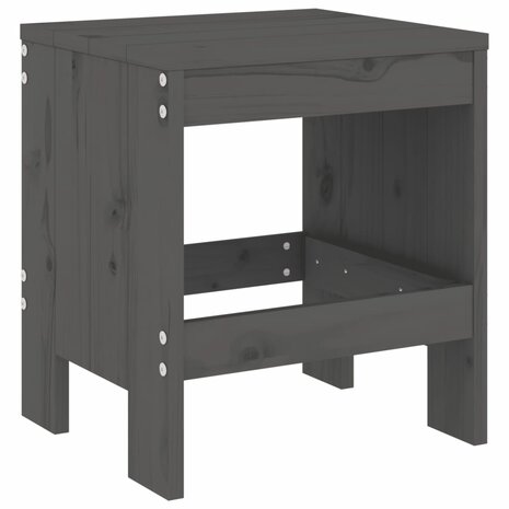 Tuinkrukken 2 st 40x36x45 cm massief grenenhout grijs