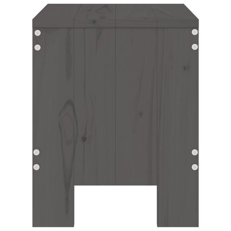 Tuinkrukken 2 st 40x36x45 cm massief grenenhout grijs