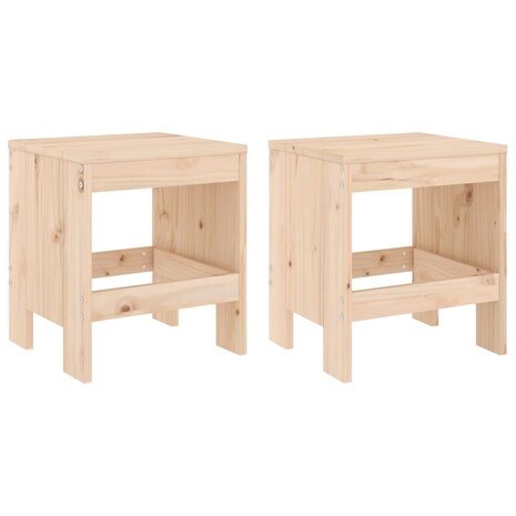 Tuinkrukken 2 st 40x36x45 cm massief grenenhout