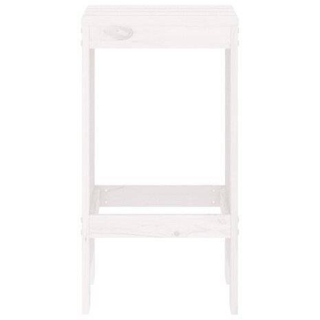 Barkrukken 2 st 40x36x75 cm massief grenenhout wit
