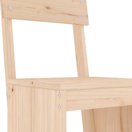 Barkrukken 2 st 40x48,5x115,5 cm massief grenenhout