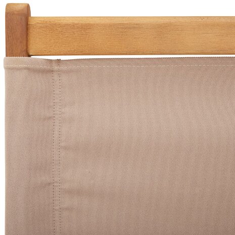 Tuinstoelen 4 st inklapbaar stof en massief hout taupe
