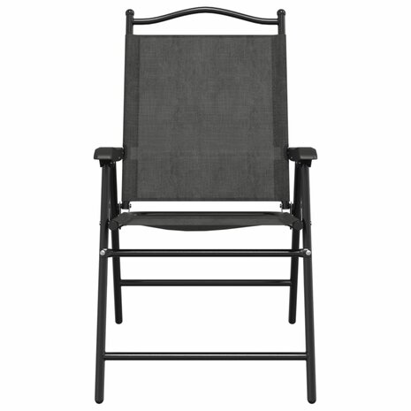 Tuinstoelen 4 st inklapbaar staal en textileen gemêleerd grijs