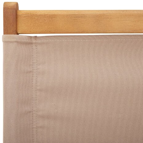 Tuinstoelen 8 st inklapbaar stof en massief hout taupe