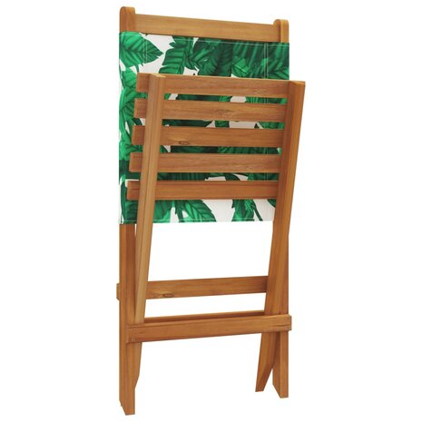 Tuinstoelen 8 st inklapbaar stof en massief hout groen