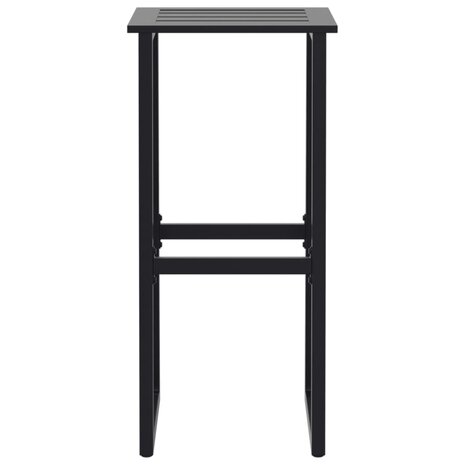 Barkrukken 2 st 38x38x80 cm gepoedercoat staal zwart