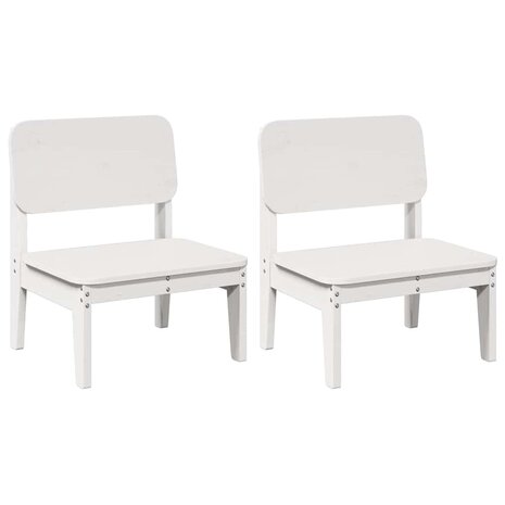 Tuinstoelen 2 st 60x52,5x72 cm massief grenenhout wit
