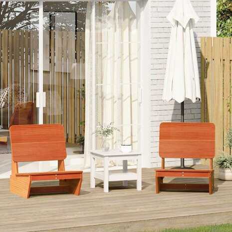Tuinstoelen 2 st 60x64x70,5 cm massief grenenhout wasbruin
