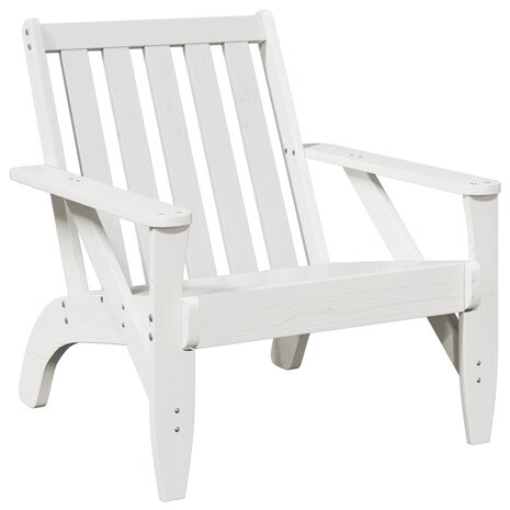 Tuinstoel Adirondack 75x77x77 cm massief grenenhout wit