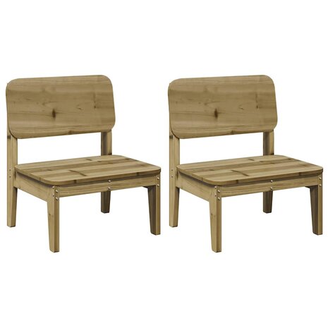 Tuinstoelen 2 st 60x52,5x72 cm geïmpregneerd hout
