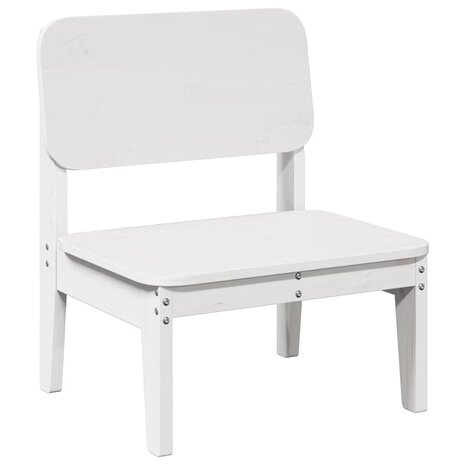 Tuinstoel 60x52,5x72 cm massief grenenhout wit
