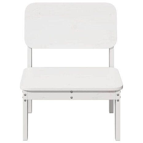 Tuinstoel 60x52,5x72 cm massief grenenhout wit