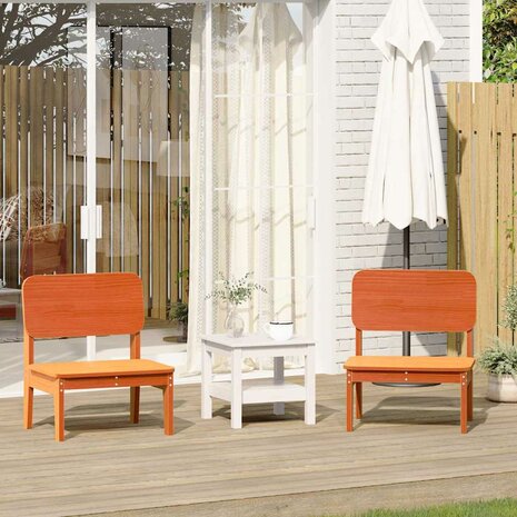 Tuinstoelen 2 st 60x52,5x72 cm massief grenenhout wasbruin
