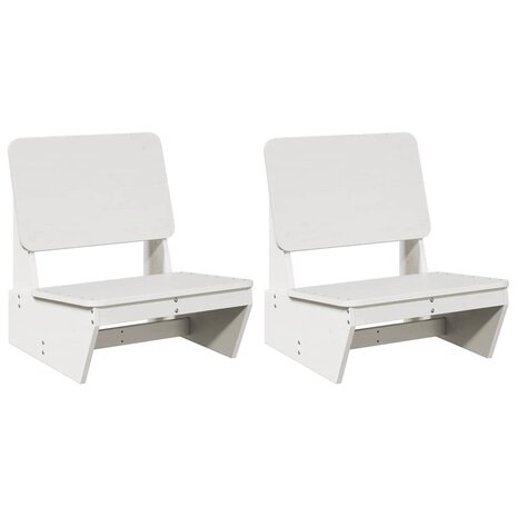 Tuinstoelen 2 st 60x64x70,5 cm massief grenenhout wit