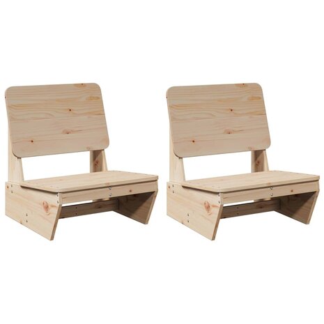 Tuinstoelen 2 st 60x64x70,5 cm massief grenenhout
