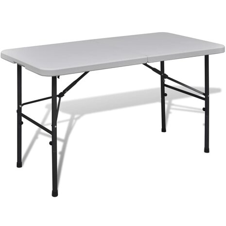 Klaptafel voor buiten 122 cm HDPE wit