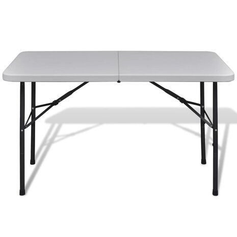 Klaptafel voor buiten 122 cm HDPE wit