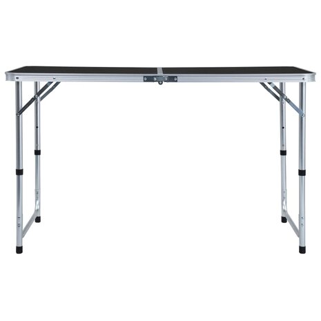 Campingtafel inklapbaar 120x60 cm aluminium grijs