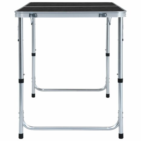 Campingtafel inklapbaar 120x60 cm aluminium grijs