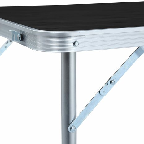 Campingtafel inklapbaar 120x60 cm aluminium grijs