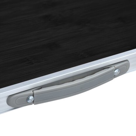 Campingtafel inklapbaar 120x60 cm aluminium grijs