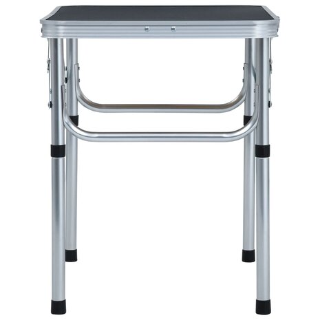 Campingtafel inklapbaar 60x45 cm aluminium grijs