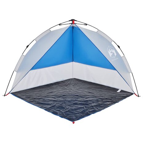 Strandtent waterdicht snelontgrendeling azuurblauw