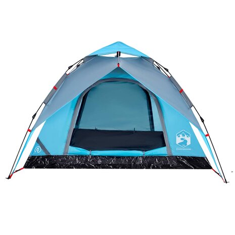 Koepeltent 4-persoons snelontgrendeling blauw