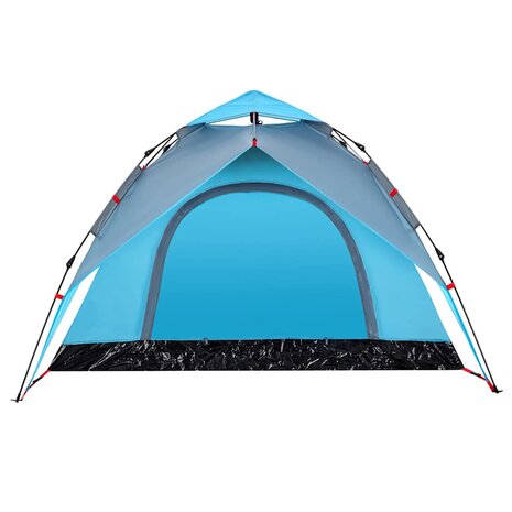 Koepeltent 3-persoons snelontgrendeling blauw