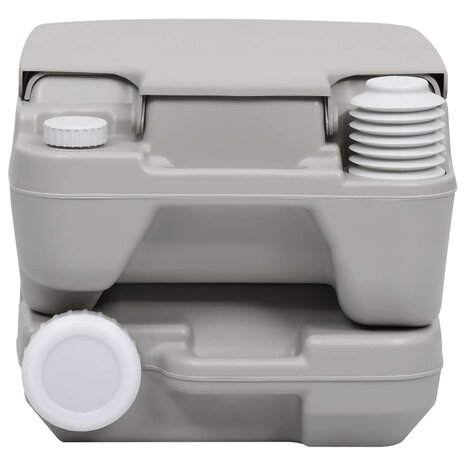 Campingtoilet en wasbak met watertank