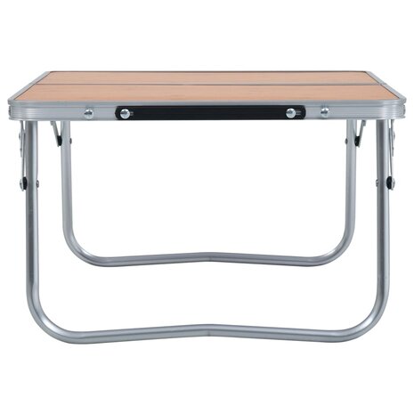 Campingtafel inklapbaar 60x40 cm aluminium bruin