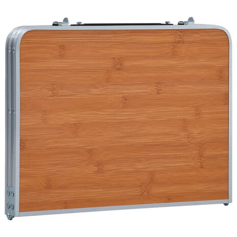 Campingtafel inklapbaar 60x40 cm aluminium bruin