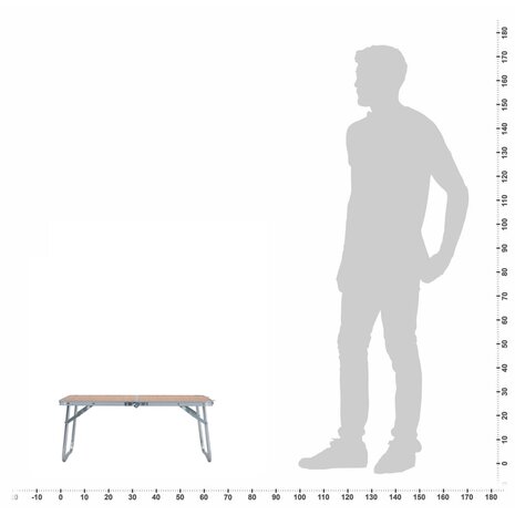 Campingtafel inklapbaar 60x40 cm aluminium bruin