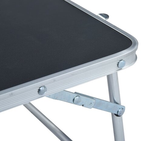 Campingtafel inklapbaar 60x40 cm aluminium grijs