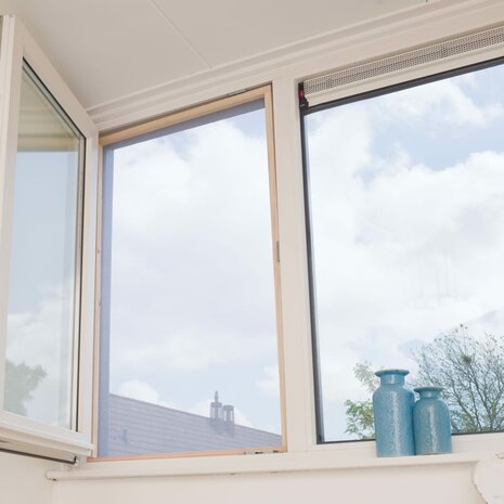 Muggen- en insectenscherm 1x3 m glasvezel wit