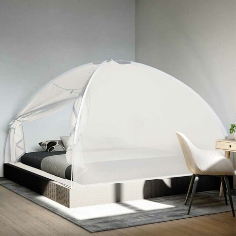 Klamboe met deuren Mongolia 220 gaas 200x200x130 cm wit