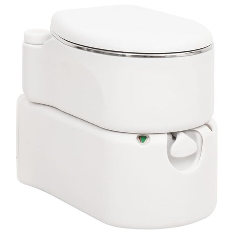 Campingtoilet geïntegreerd 24+17 L HDPE en staal wit