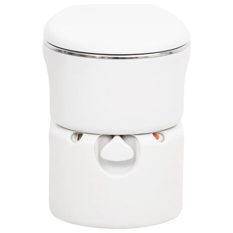 Campingtoilet geïntegreerd 24+17 L HDPE en staal wit